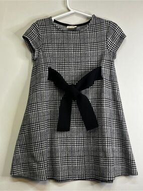 🛍️5 FOR $20 🛍️ Zara Black & White Plaid Dress with Bow